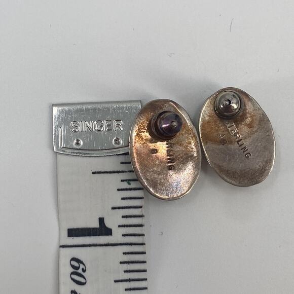 JB Sterling hematite stud earrings - Picture 2 of 4